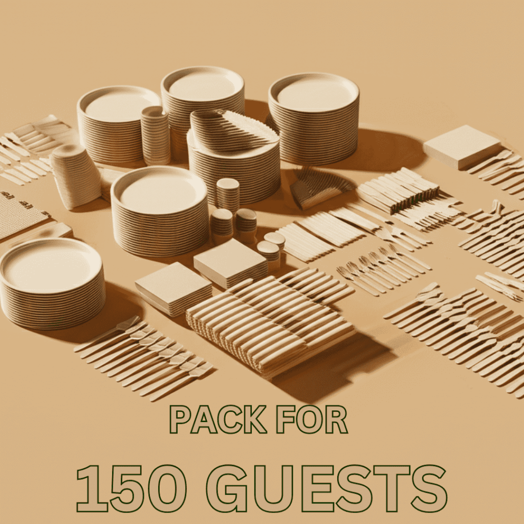 Eco-friendly compostable Canopy Pack – 150 Guests party supplies NZ